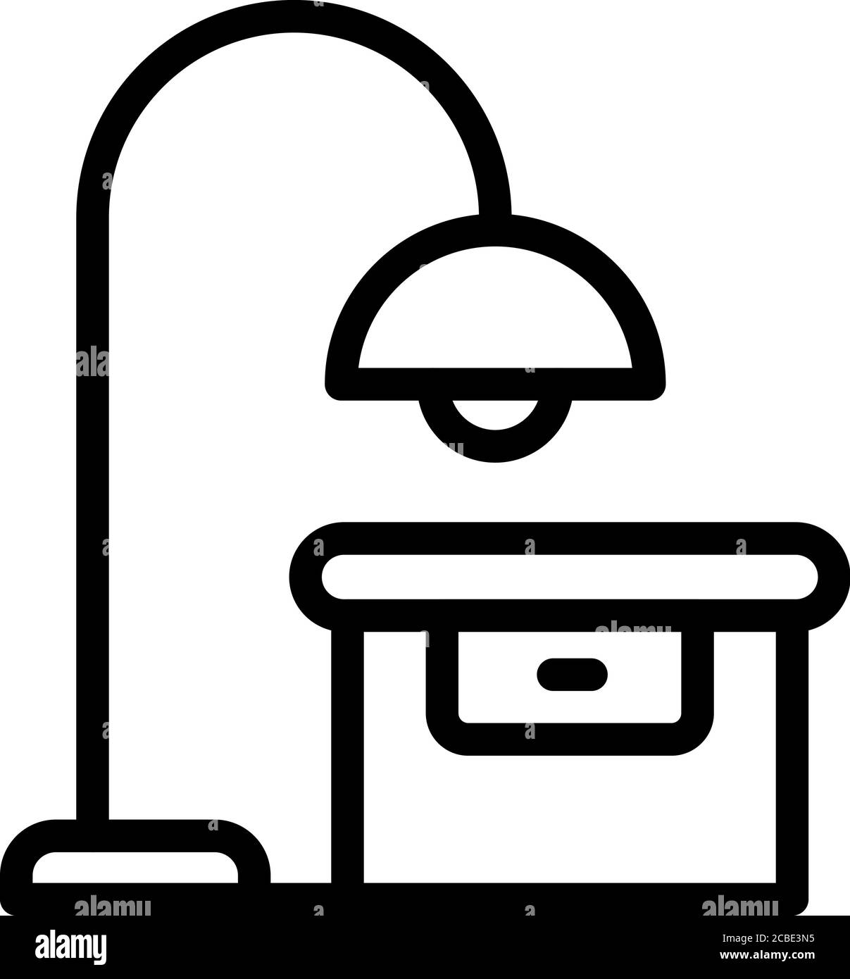 Bedroom desktop lamp icon, outline style Stock Vector Image & Art Alamy