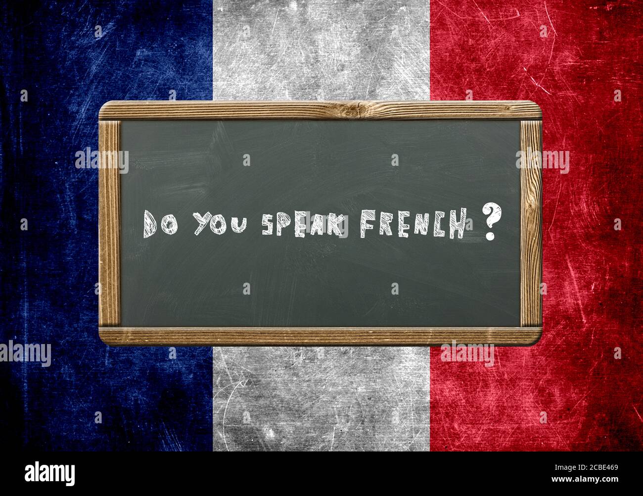 Do you speak french Stock Photo
