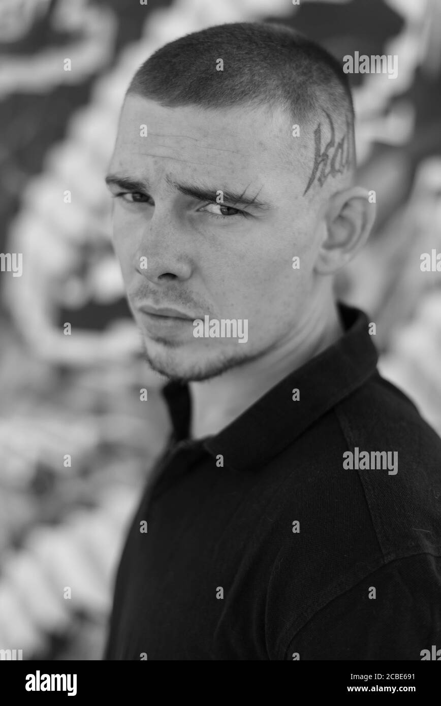 Male person in shirt Black and White Stock Photos & Images - Alamy