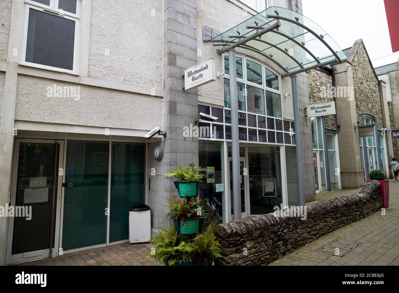 westmorland gazette newspapers office in kendal england uk Stock Photo