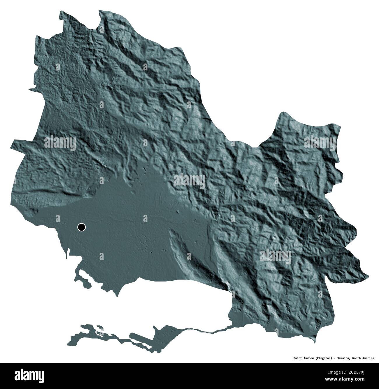 Map Of St Andrew Jamaica Shape Of Saint Andrew, Parish Of Jamaica, With Its Capital Isolated On  White Background. Colored Elevation Map. 3D Rendering Stock Photo - Alamy