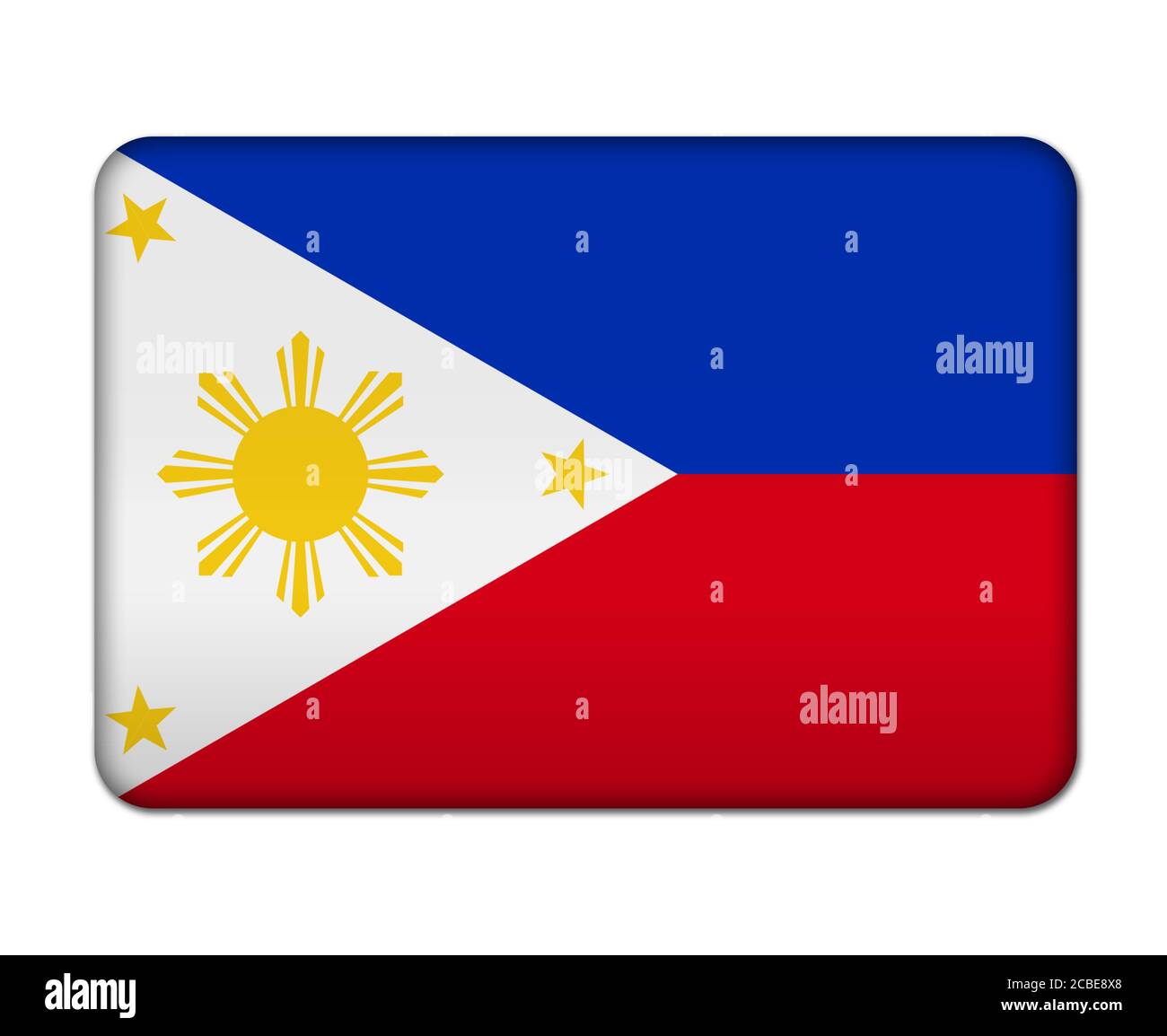 Philippines flag button icon Stock Photo