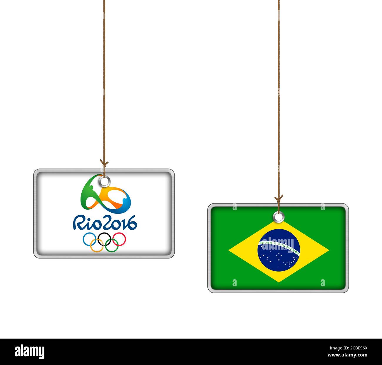 RIO 2016 - Olympic Games in Brasil - icon logo Stock Photo