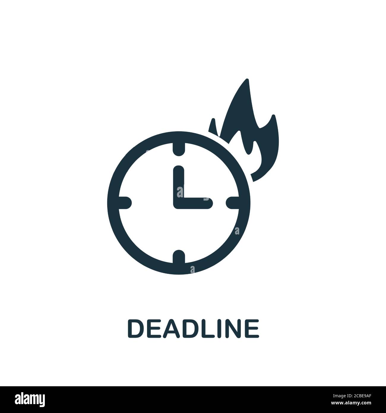 Deadline icon. Simple element from time management collection. Creative