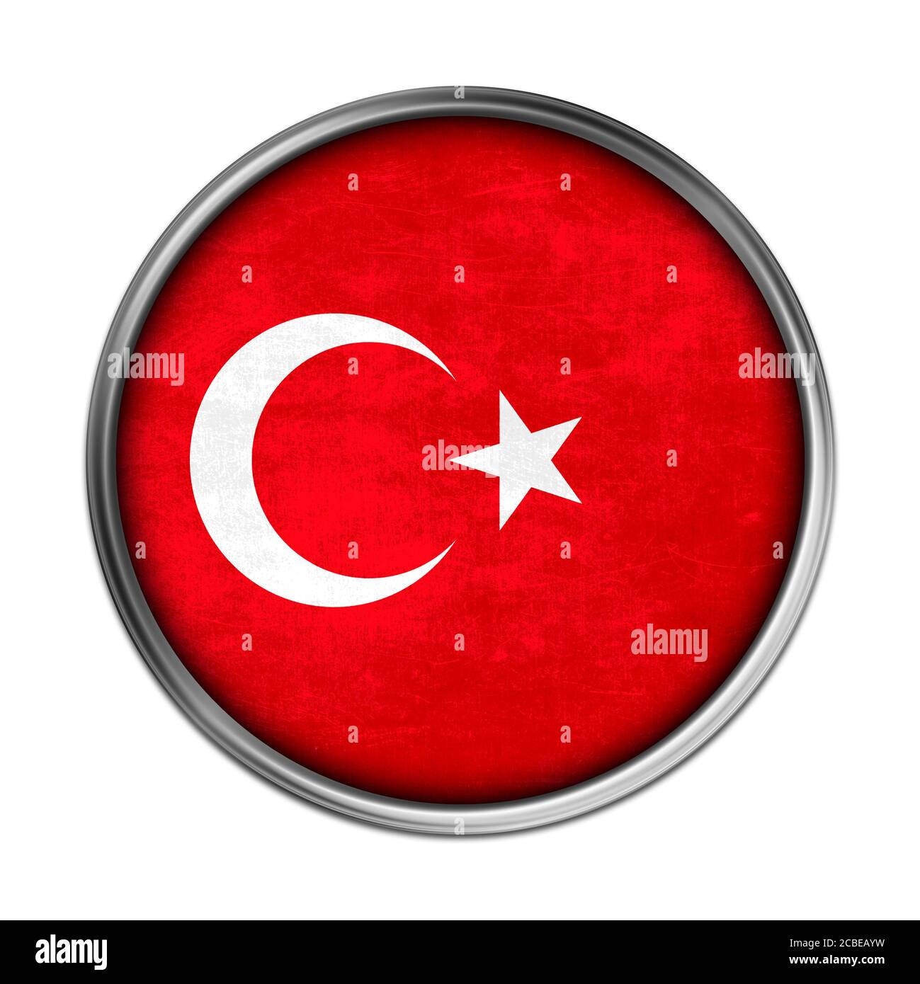 Turkey flag button Stock Photo Alamy