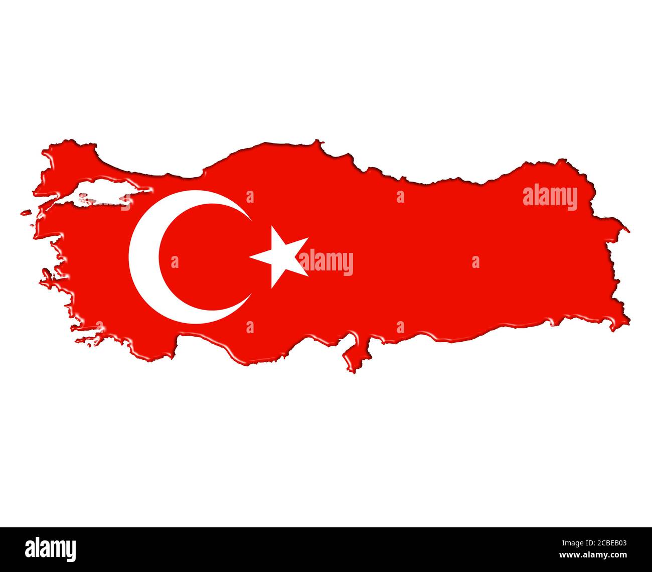 Turkey map flag plan banner Stock Photo
