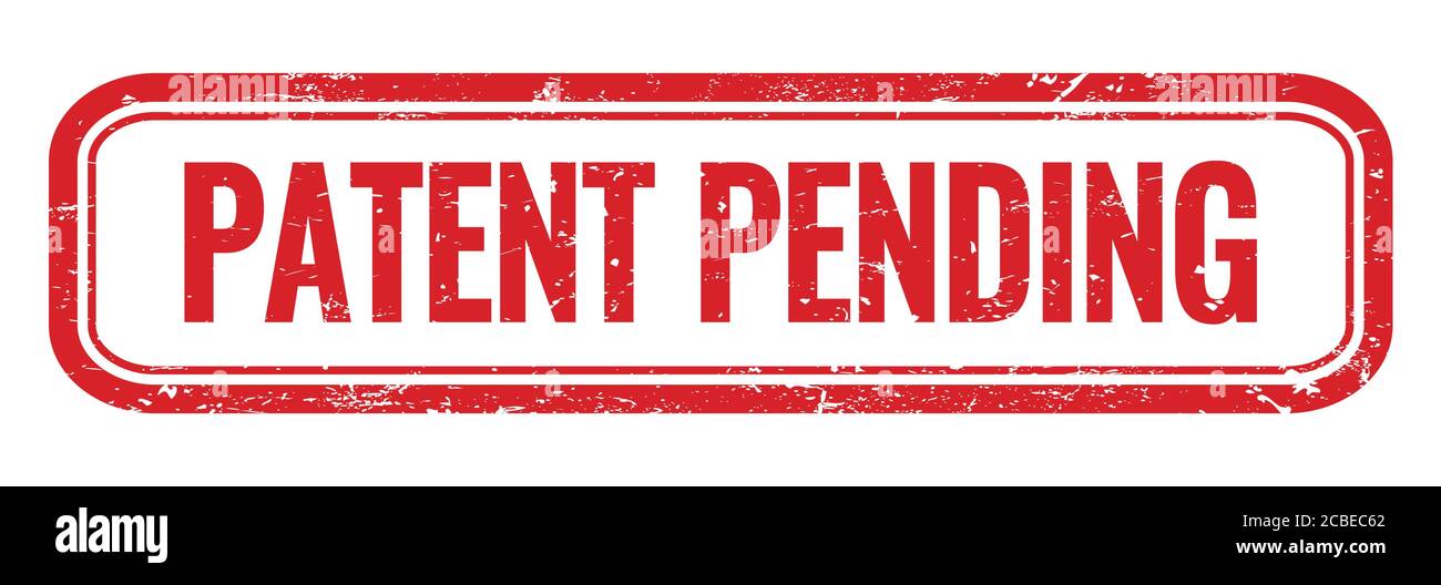 PATENT PENDING red grungy rectangle stamp sign Stock Photo - Alamy