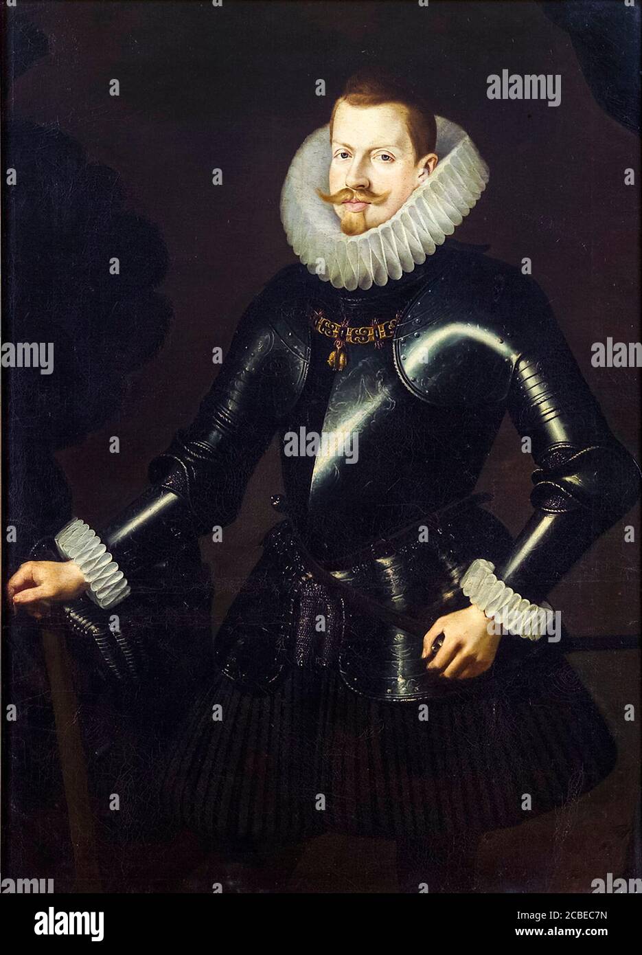 King Philip III of Spain (1578-1621), portrait painting by Andrés López Polanco, after 1617 Stock Photo