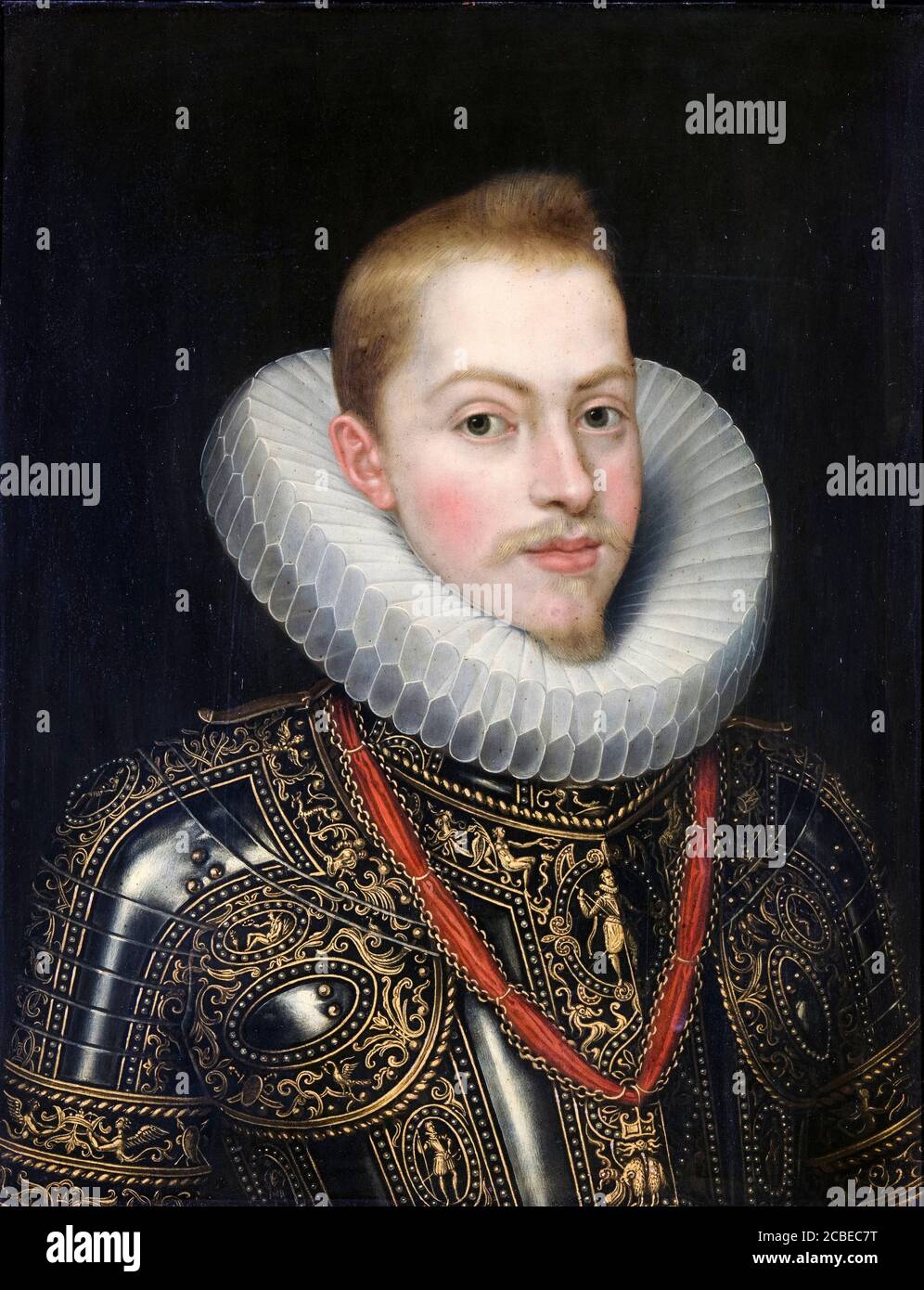 Philip III (1578-1621), King of Spain, portrait painting by Workshop of Frans Pourbus the Younger, circa 1600 Stock Photo