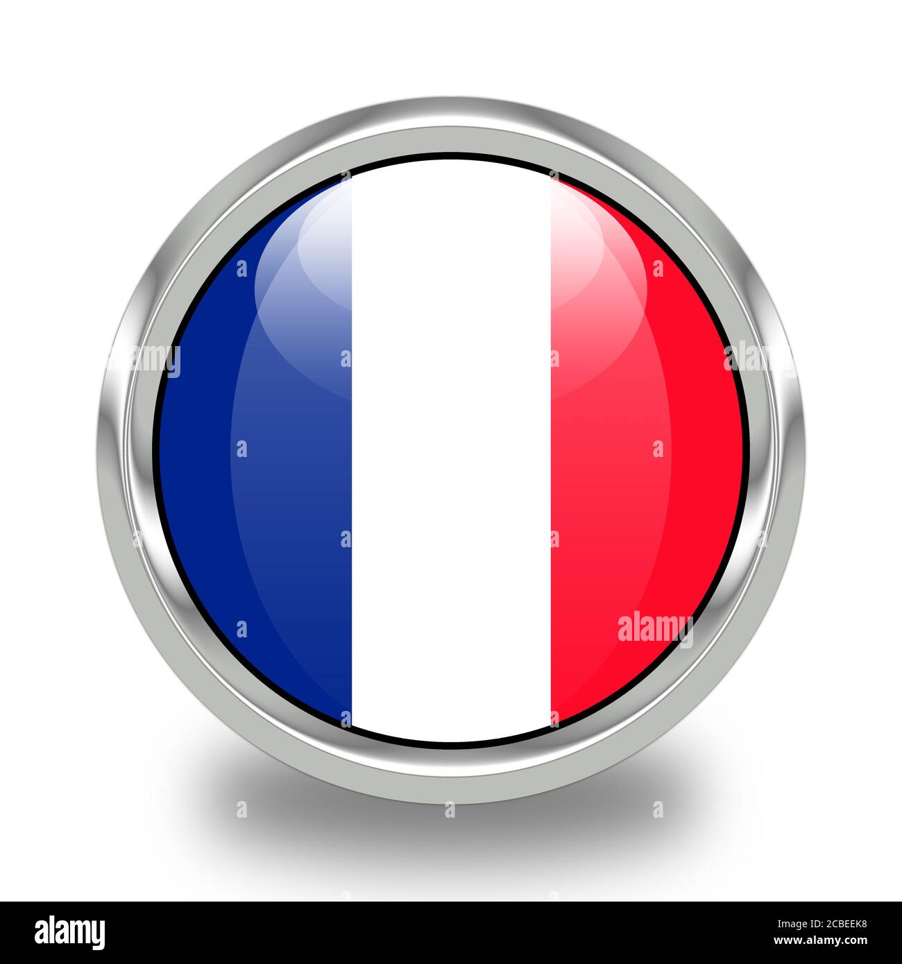 French Badge Meaning National Flag And Badges Stock Photo, Picture and  Royalty Free Image. Image 30780970.