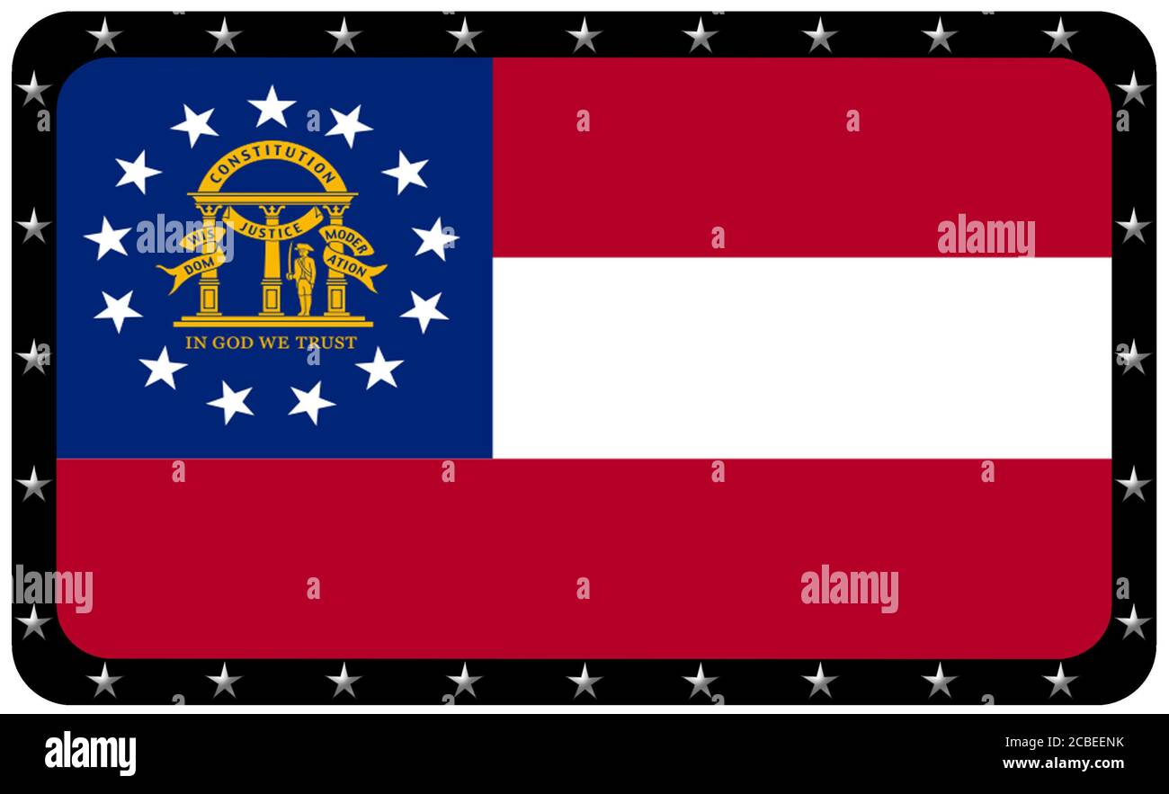 Georgia Flag Stock Photo