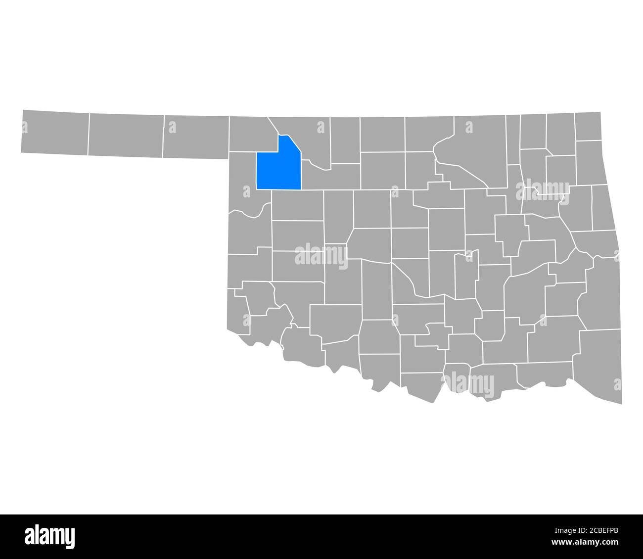 Map of Woodward in Oklahoma Stock Photo Alamy