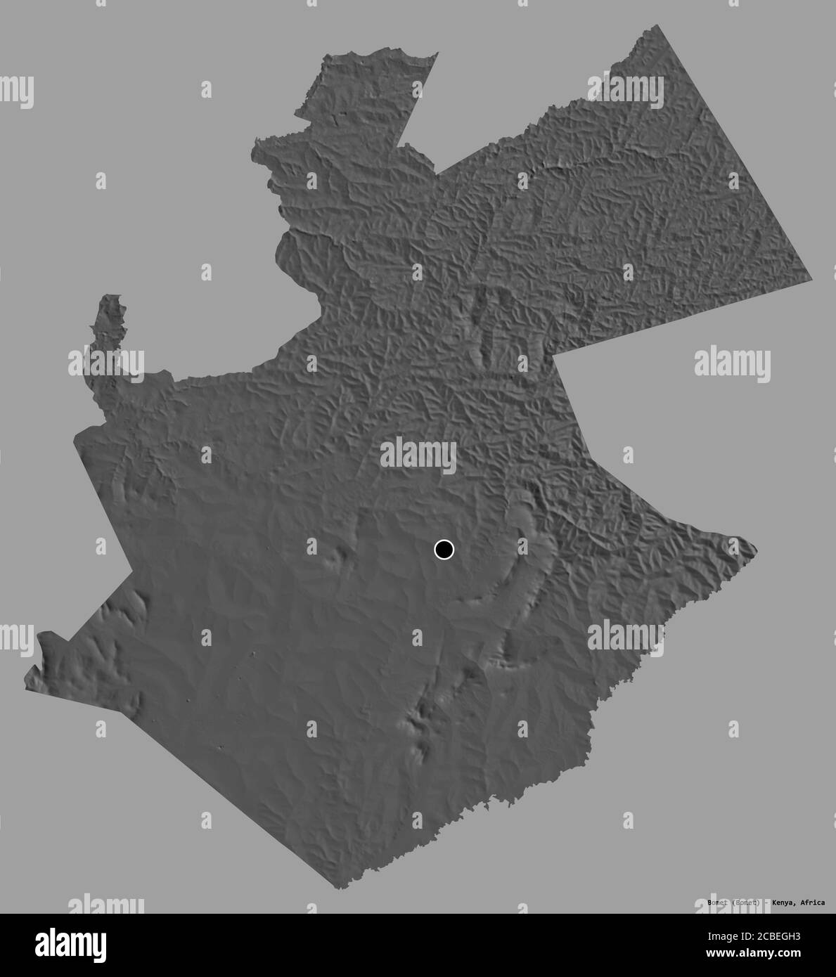 Map Of Bomet County Shape Of Bomet, County Of Kenya, With Its Capital Isolated On A Solid Color  Background. Bilevel Elevation Map. 3D Rendering Stock Photo - Alamy