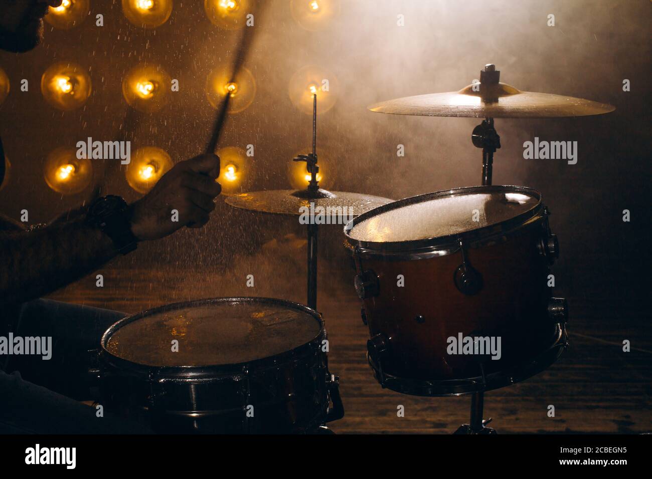 playing the drums. drum kit. set of drums. rock music genre.performance. the power of music