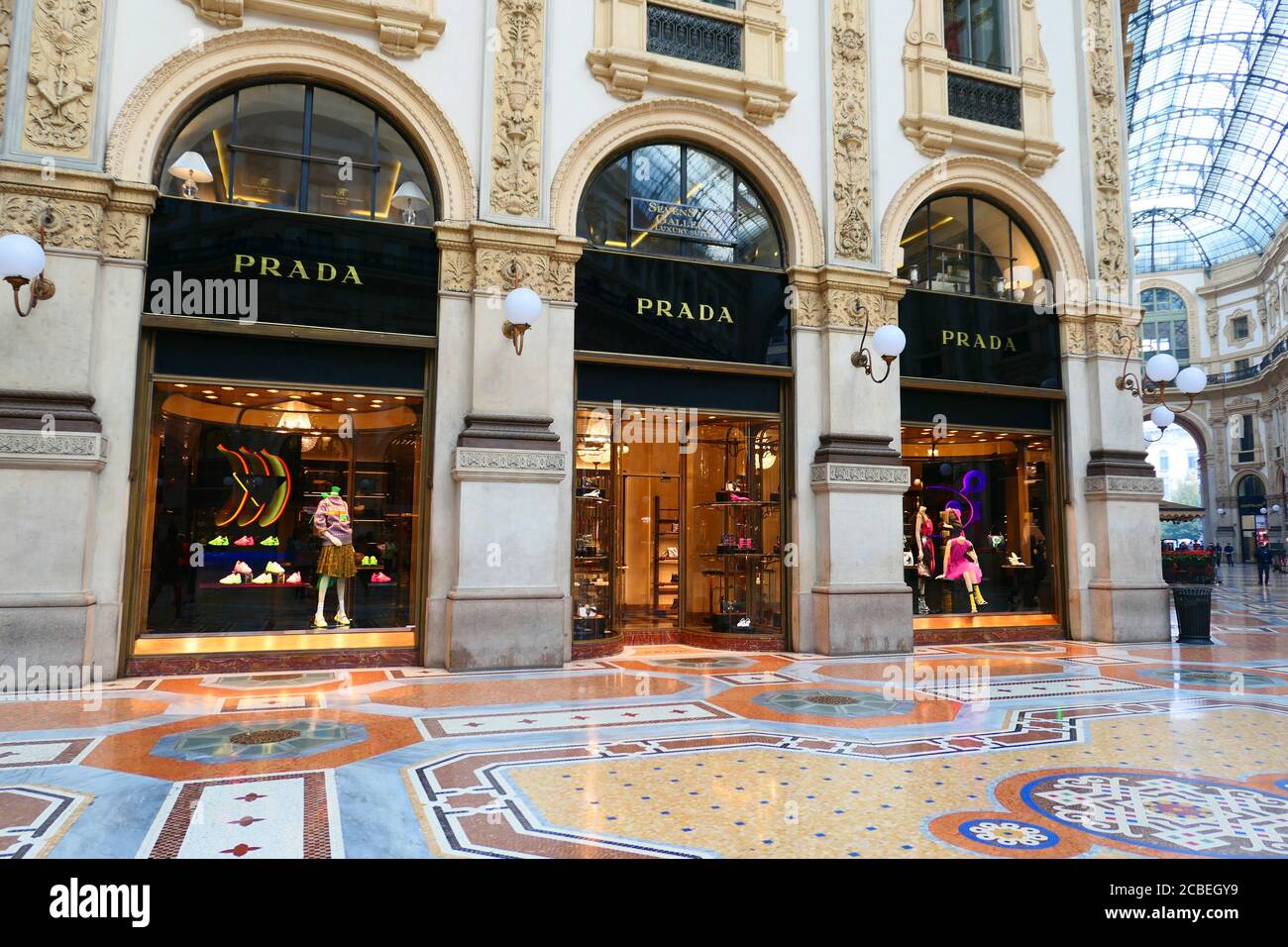 MILAN, ITALY - OCTOBER 21, 2018 : Prada store in Galleria Vittorio Emanuele  II in Milan. Prada is an Italian luxury fashion house specializing in fash  Stock Photo - Alamy