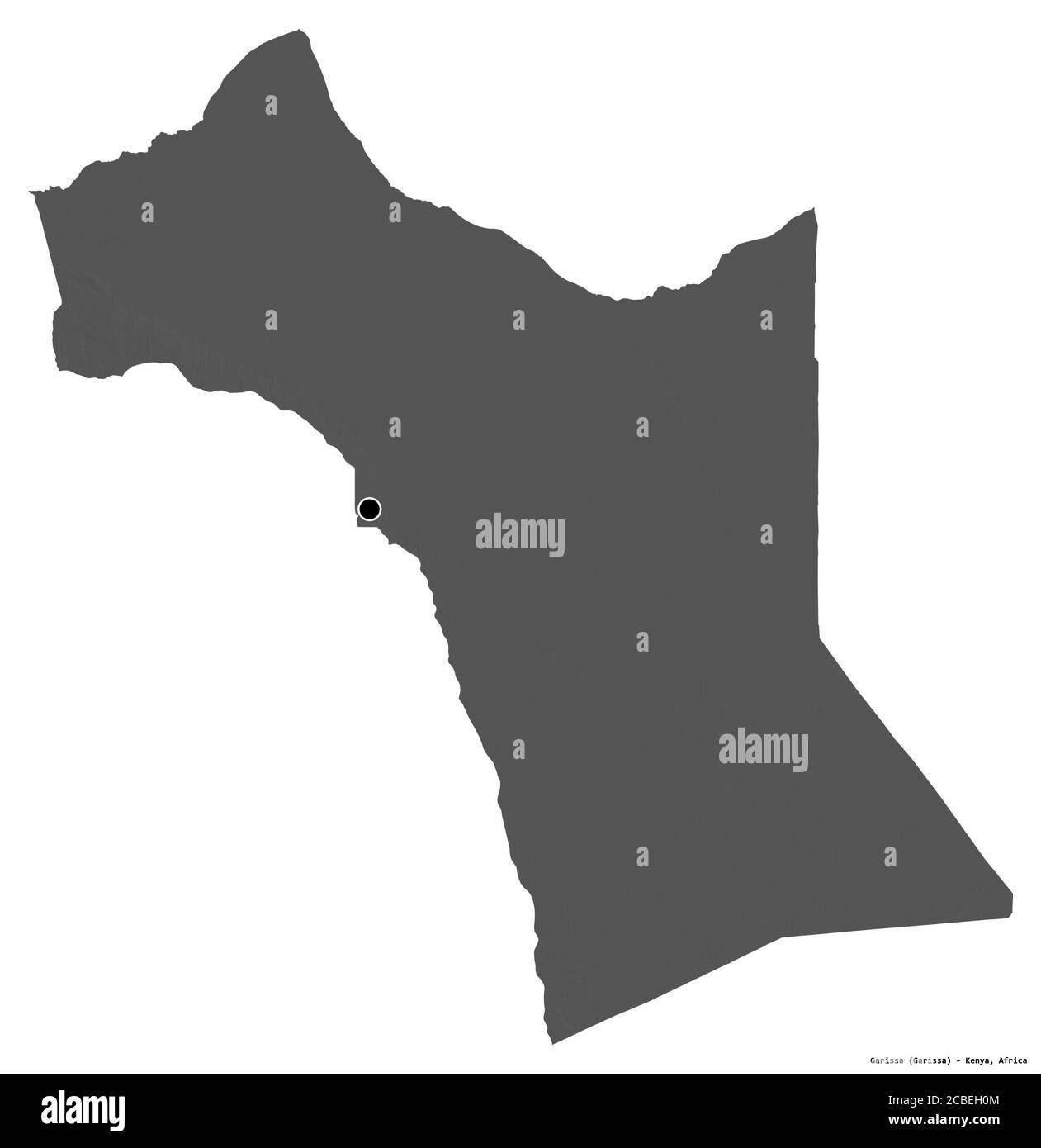 Map Of Garissa County Shape Of Garissa, County Of Kenya, With Its Capital Isolated On White  Background. Bilevel Elevation Map. 3D Rendering Stock Photo - Alamy