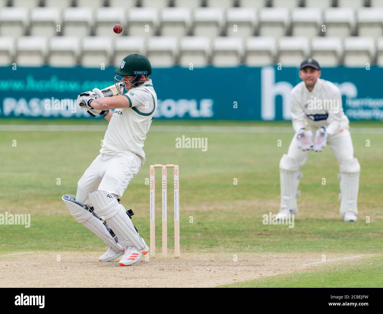 Worcestershire's Ben Cox batting in a Bob Willis Trophy Match between Worcestershire and Glamorgan Stock Photo