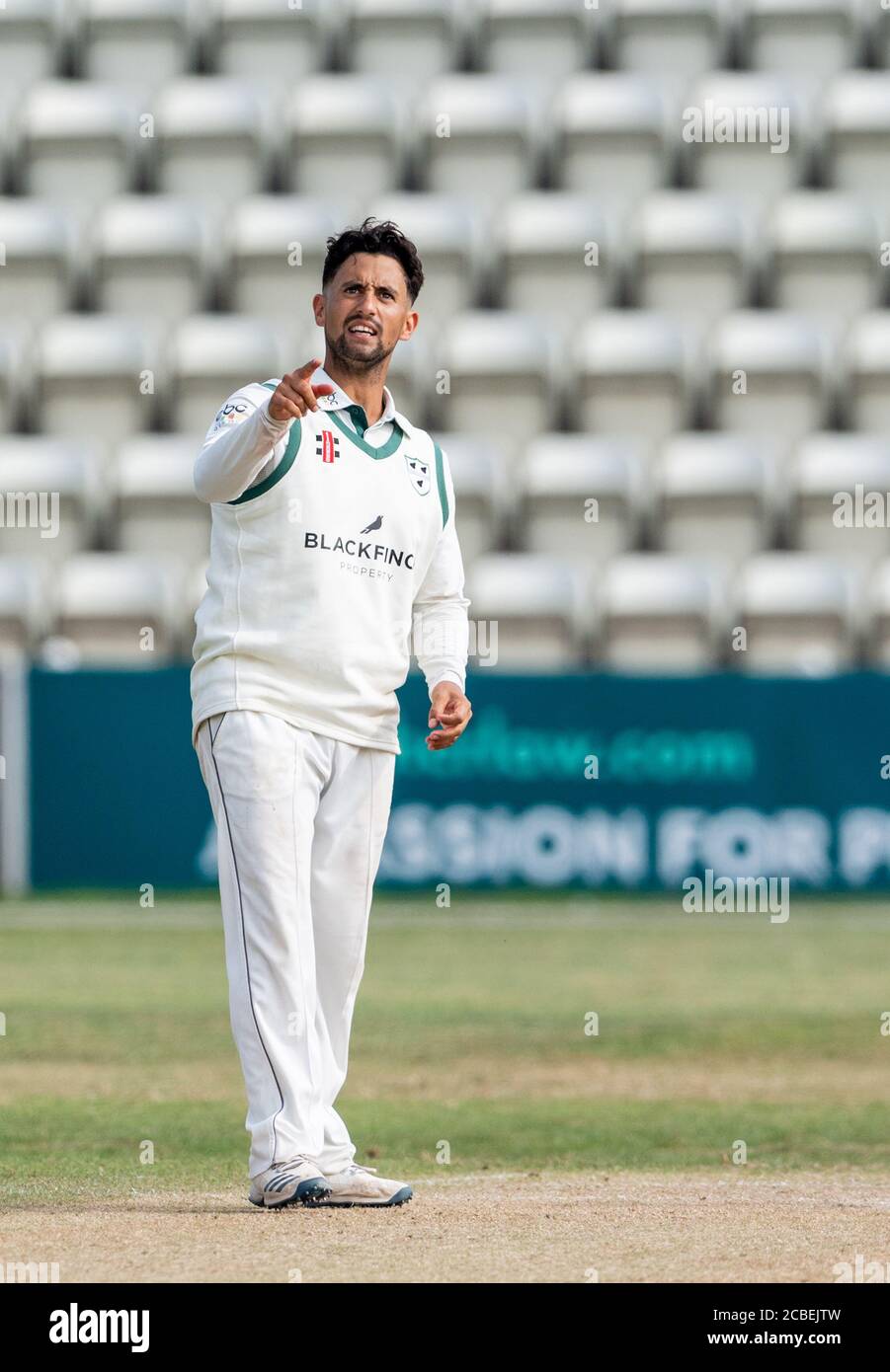 Worcestershire's Brett D'Oliveira in a Bob Willis Trophy Match between Worcestershire and Glamorgan Stock Photo