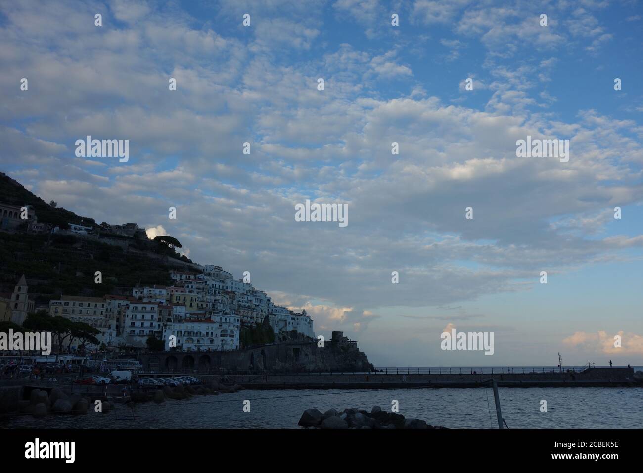 Sunset on Amalfi coast in Campania, Italy Stock Photo - Alamy
