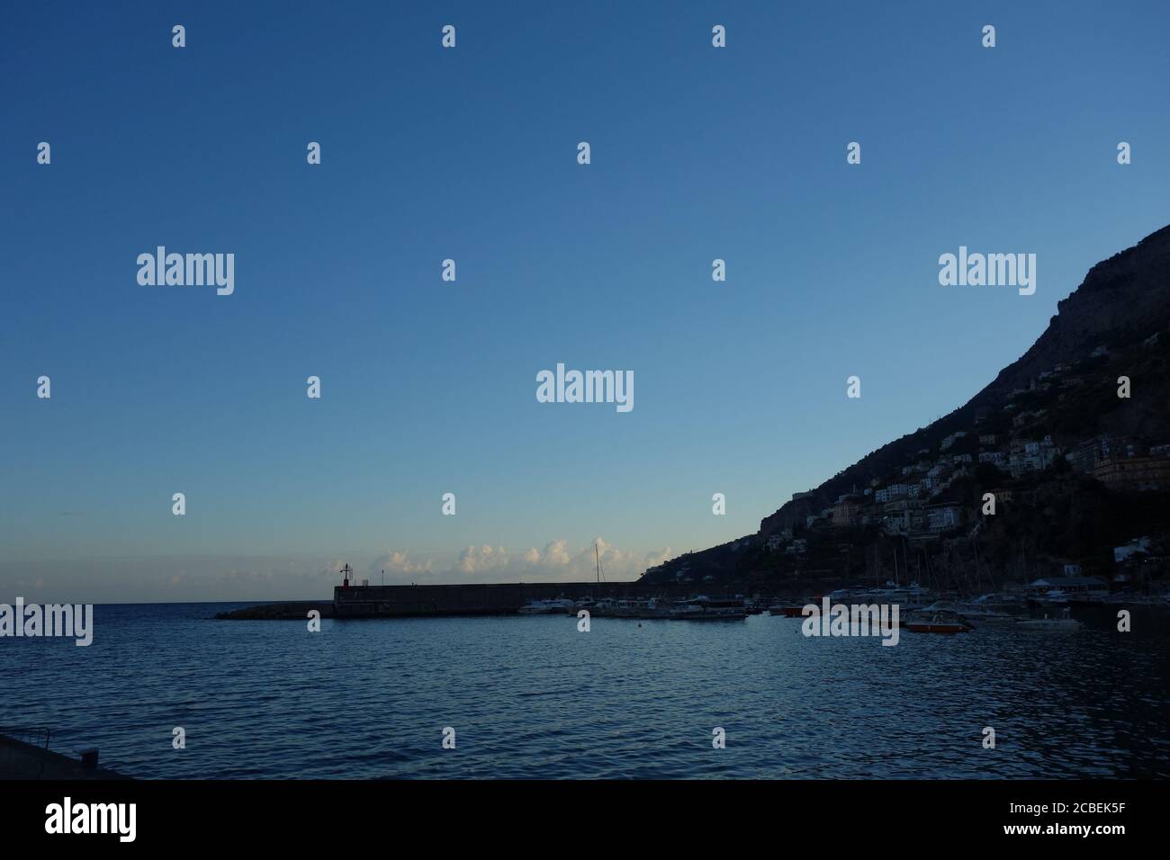Sunset on Amalfi coast in Campania, Italy Stock Photo - Alamy