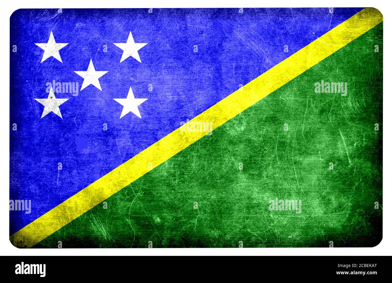 Flag of the Solomon Islands Stock Photo