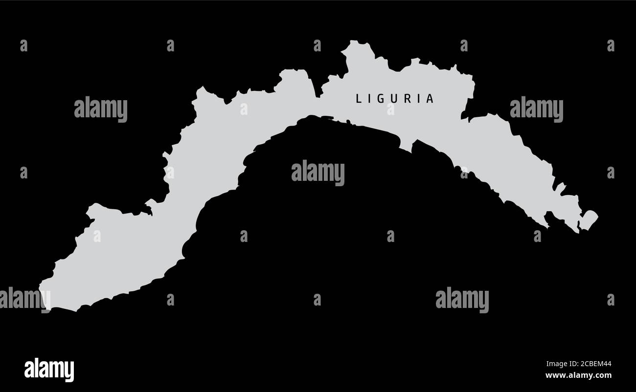 Liguria region map Stock Vector