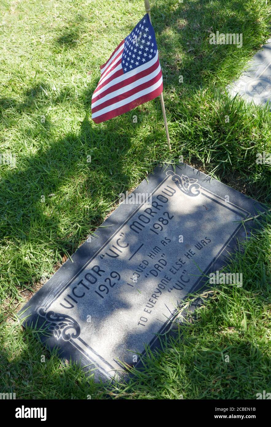 Culver City, California, USA 11th August 2020 A general view of atmosphere of actor Victor 'Vic' Morrow's Grave at Hillside Memorial Park on August 11, 2020 in Culver City, California, USA. Photo by Barry King/Alamy Stock Photo Stock Photo