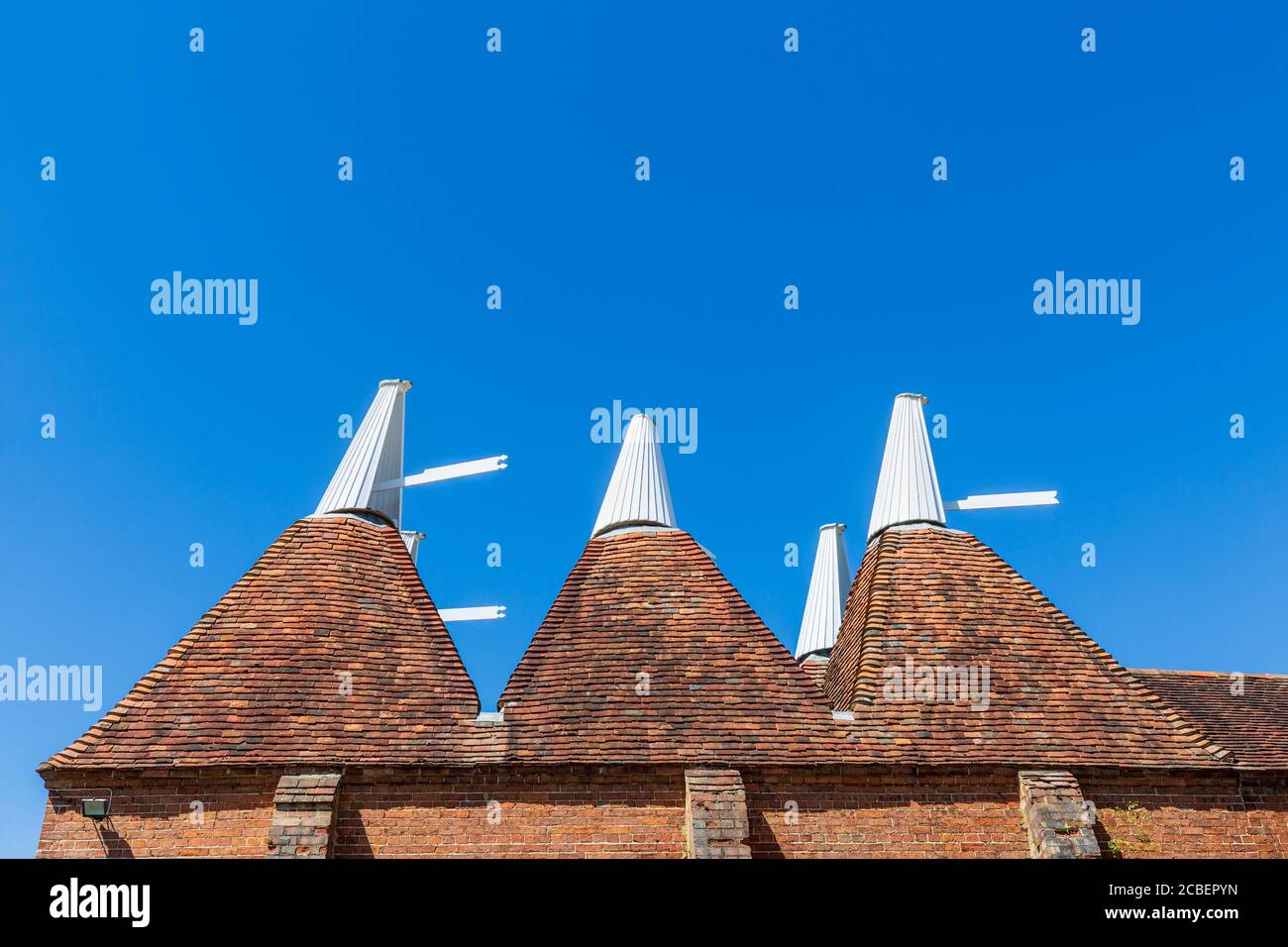 The roof of an Oast house in the Kent countryside, England Stock Photo