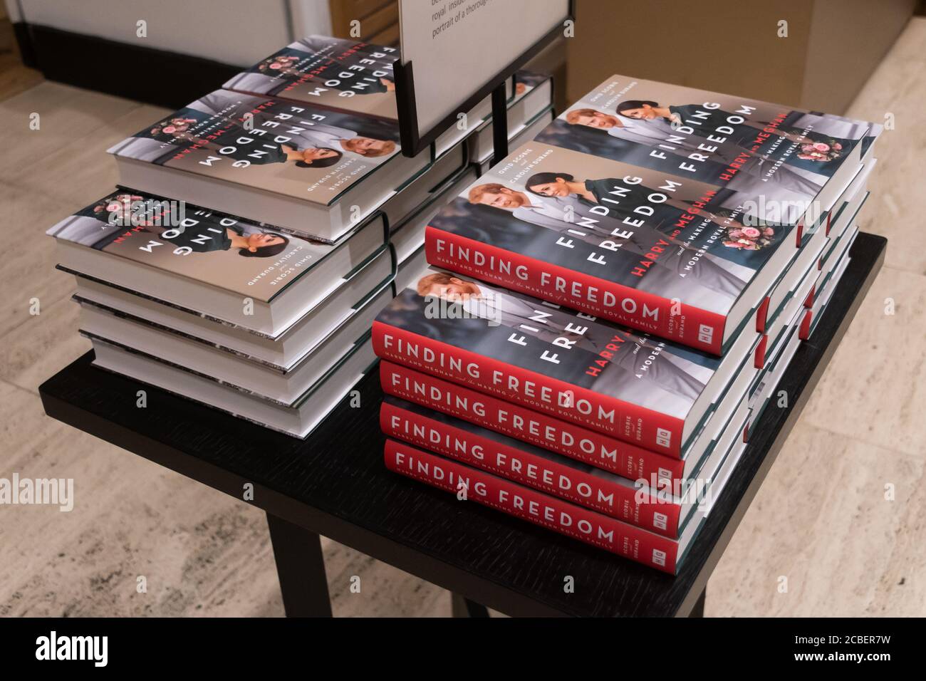 London, UK - 13 August 2020 Copies of the book Finding Freedom, Harry ...