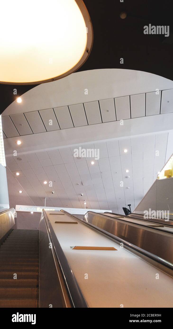 Arlanda Express train station with elevators at the Swedish Stockholm