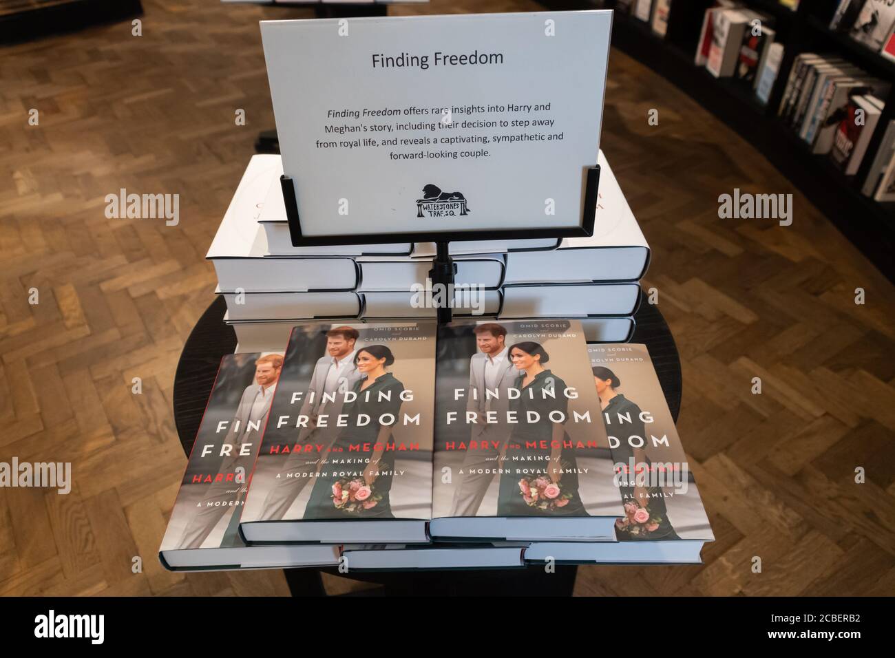 London, UK - 13 August 2020 Copies of the book Finding Freedom, Harry ...