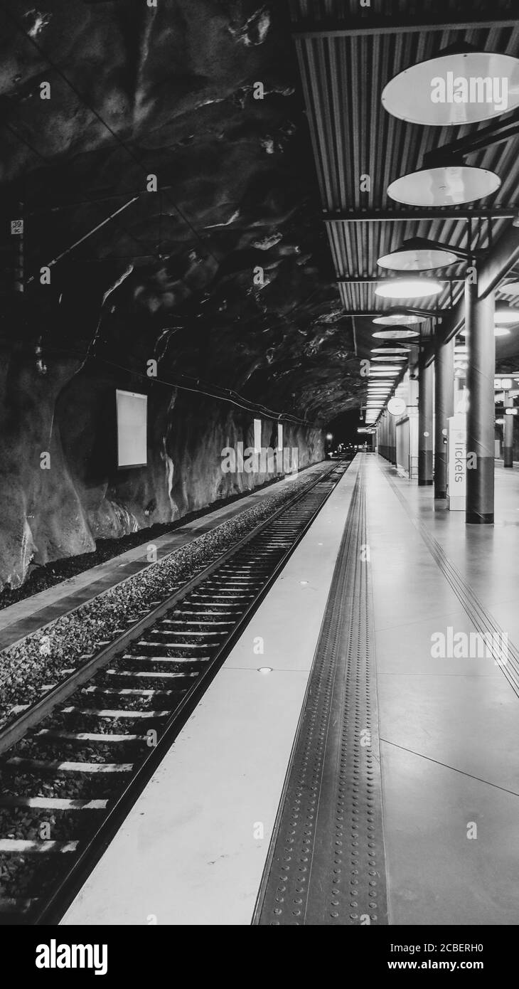 Arlanda Express train station with elevators at the Swedish Stockholm