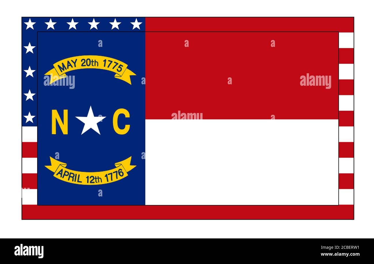 North carolina flag state america hi-res stock photography and images ...