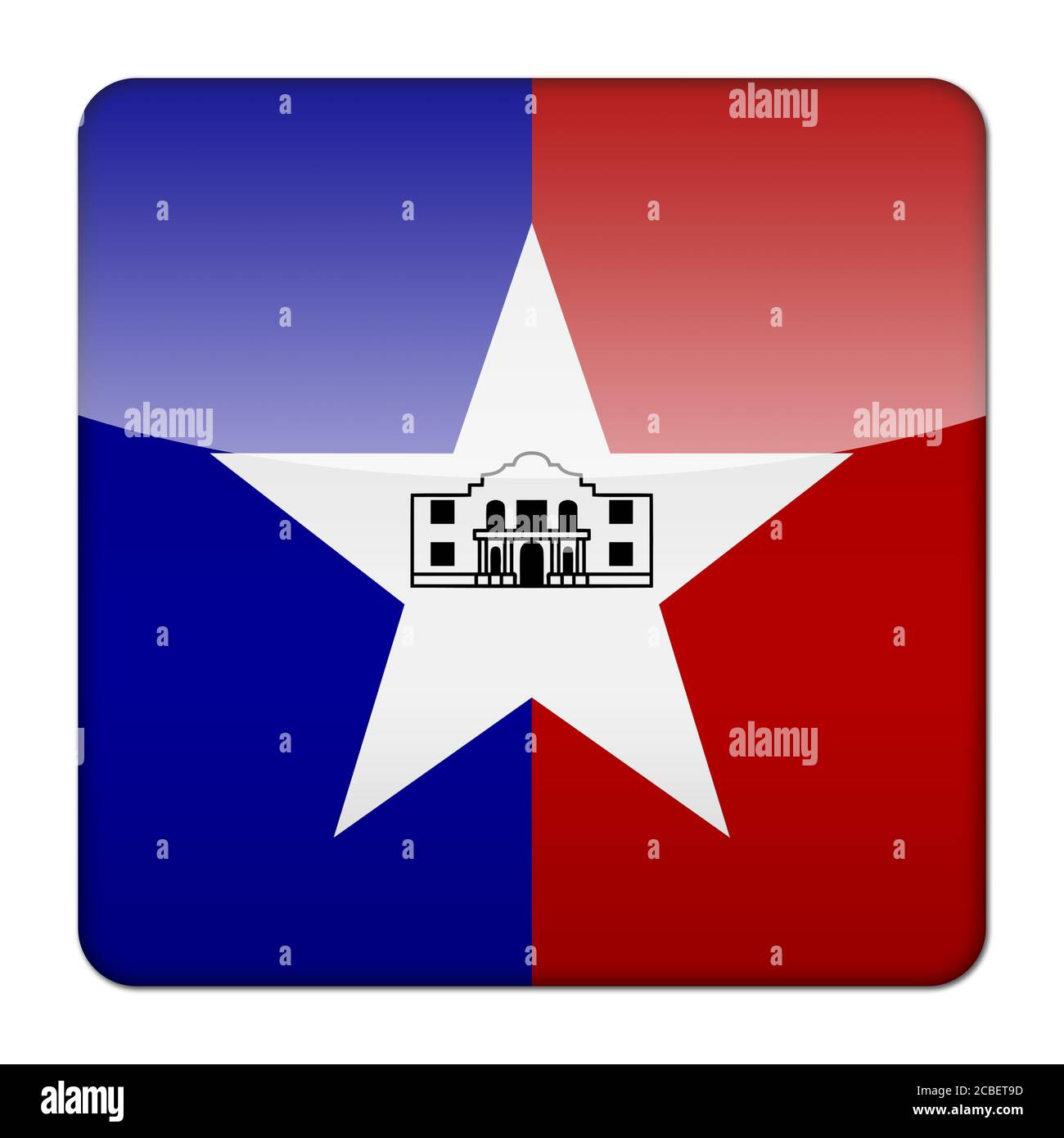 San Antonio logo icon app flag button of Texas Stock Photo Alamy