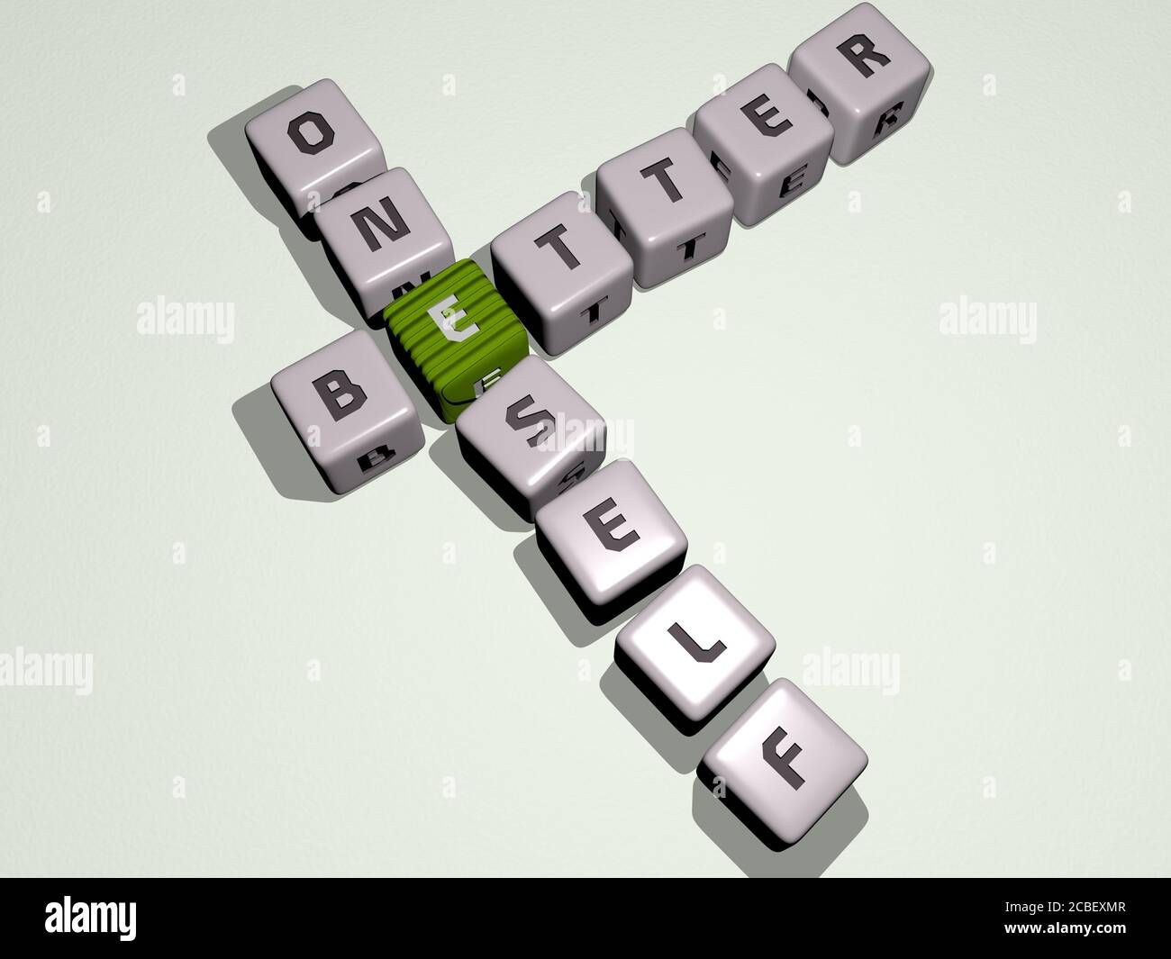 New Years BETTER ONESELF Crossword By Cubic Dice Letters 3D new-years-better-oneself-crossword-by-cubic-dice-letters-3d