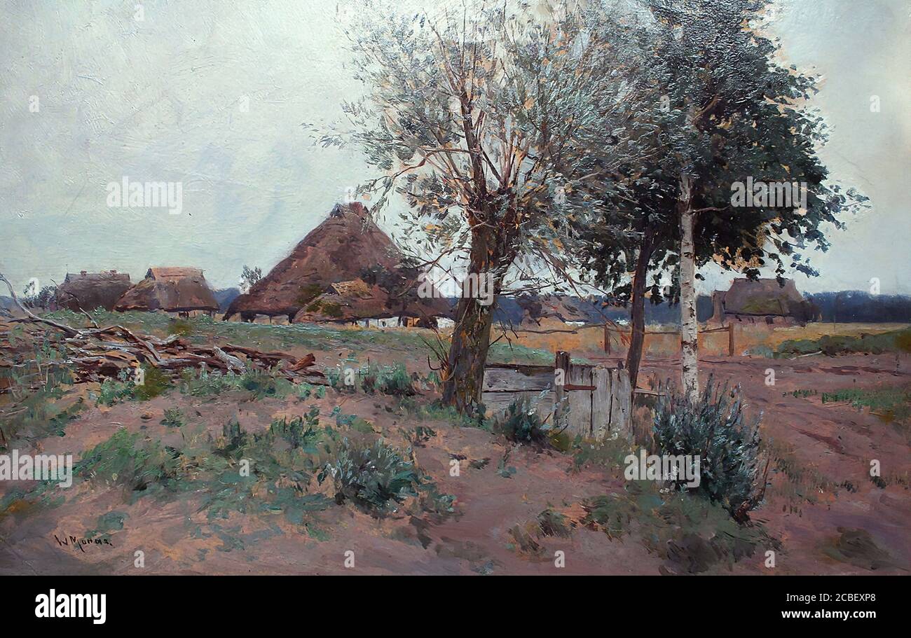 Moras Walter - Märkisches Village - German School - 19th and Early 20th Century Stock Photo