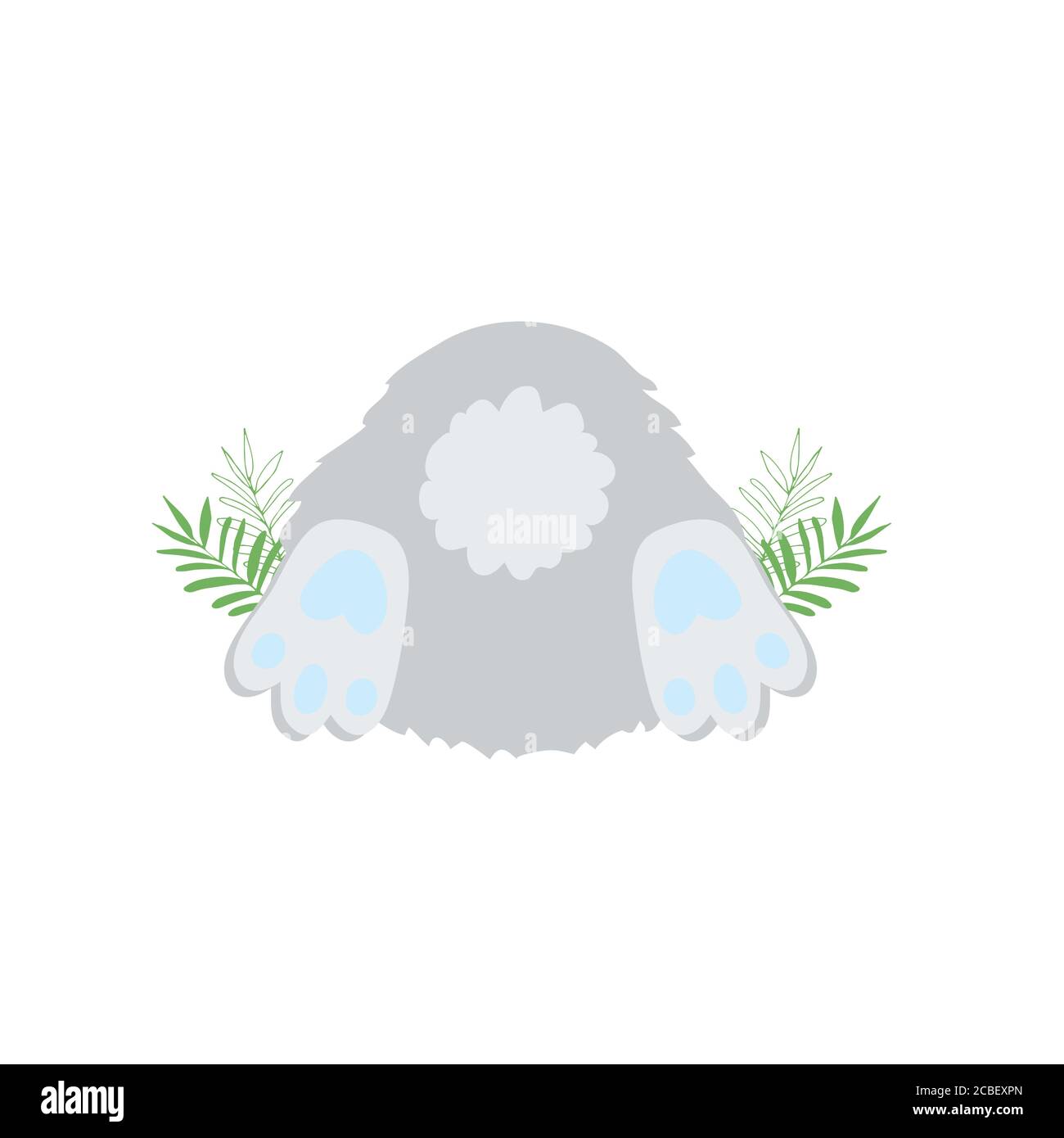 Cute Little Easter Bunny Vector Illustration Stock Vector Image & Art ...