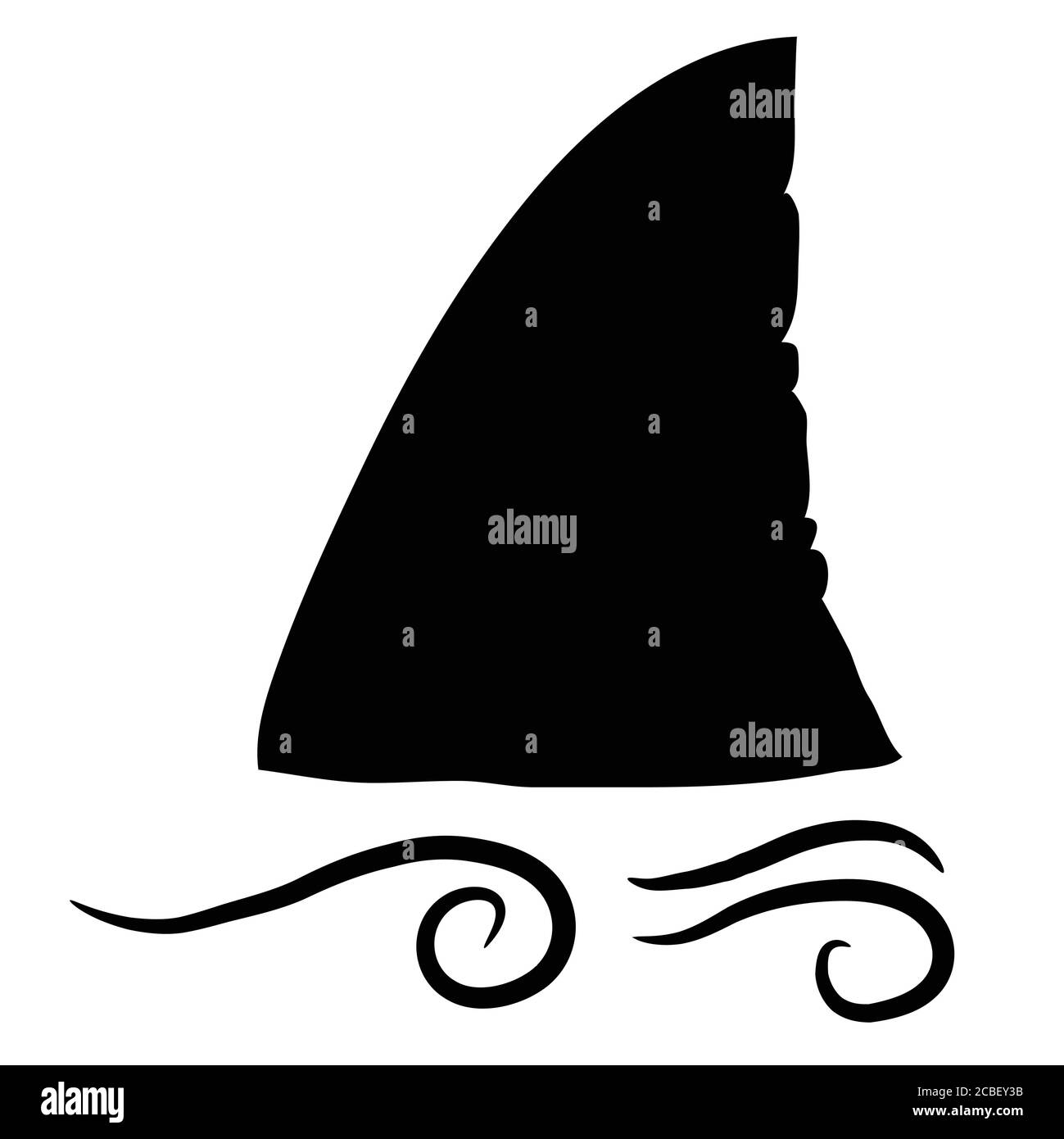 Shark vector silhouettes on a white background Stock Vector