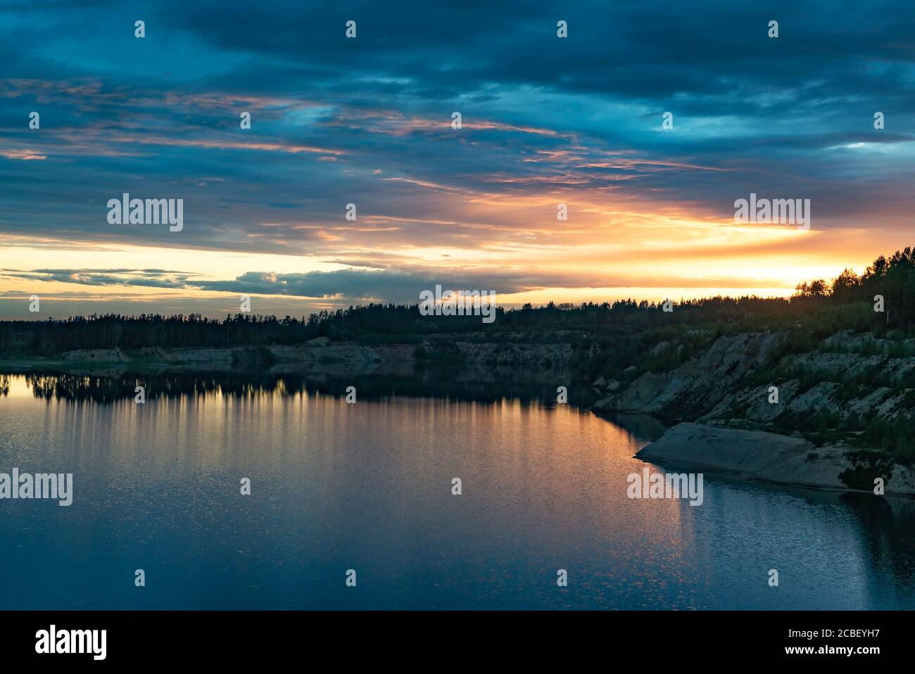 Golden sunlight over horizon large hi-res stock photography and images ...