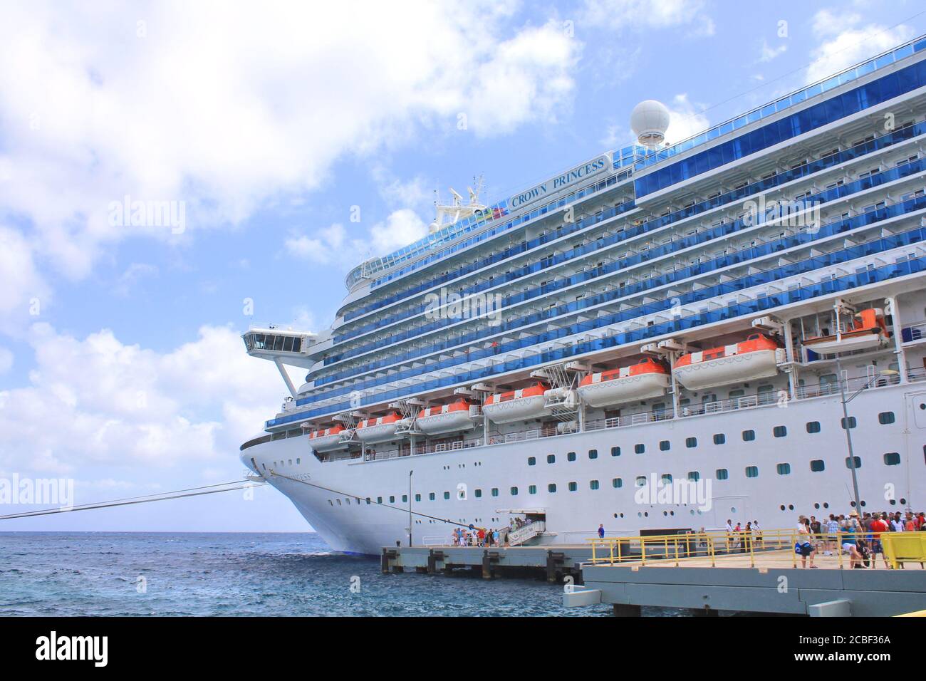 Curacao Caribbean February 11 2014 Crown Princess Ship Docked In Willemstad Port By Curacao Caribbean Island Crown Princess Is A Liner Ship Ope Stock Photo Alamy