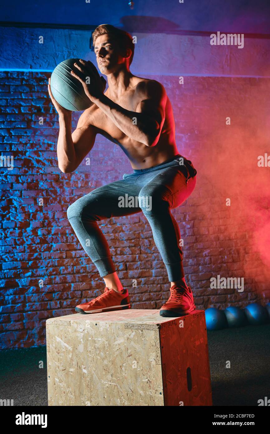 Man doing Box jumps adds a good dose of virtuosity for increased speed ...