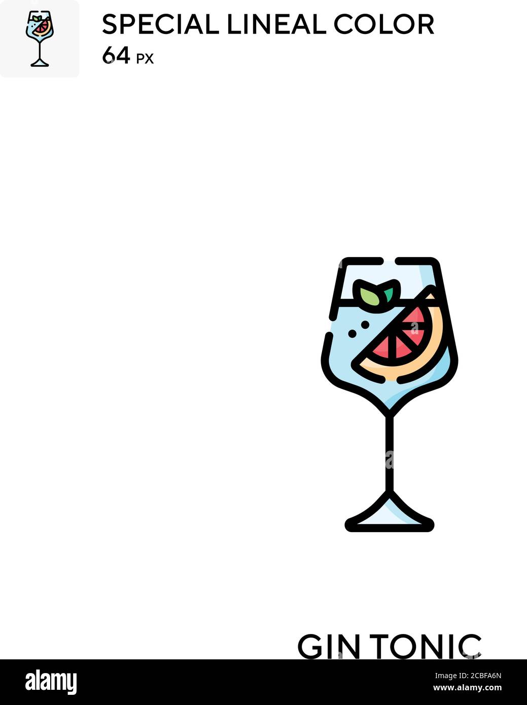 Gin tonic Simple vector icon. Gin tonic icons for your business project