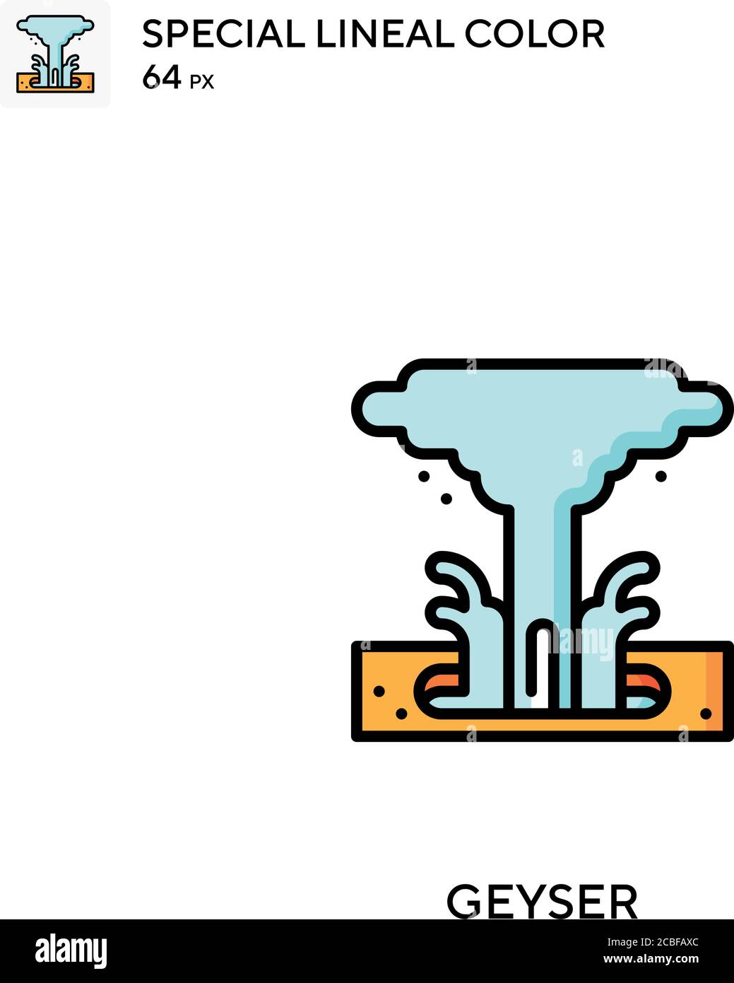 Geyser Simple vector icon. Geyser icons for your business project Stock Vector