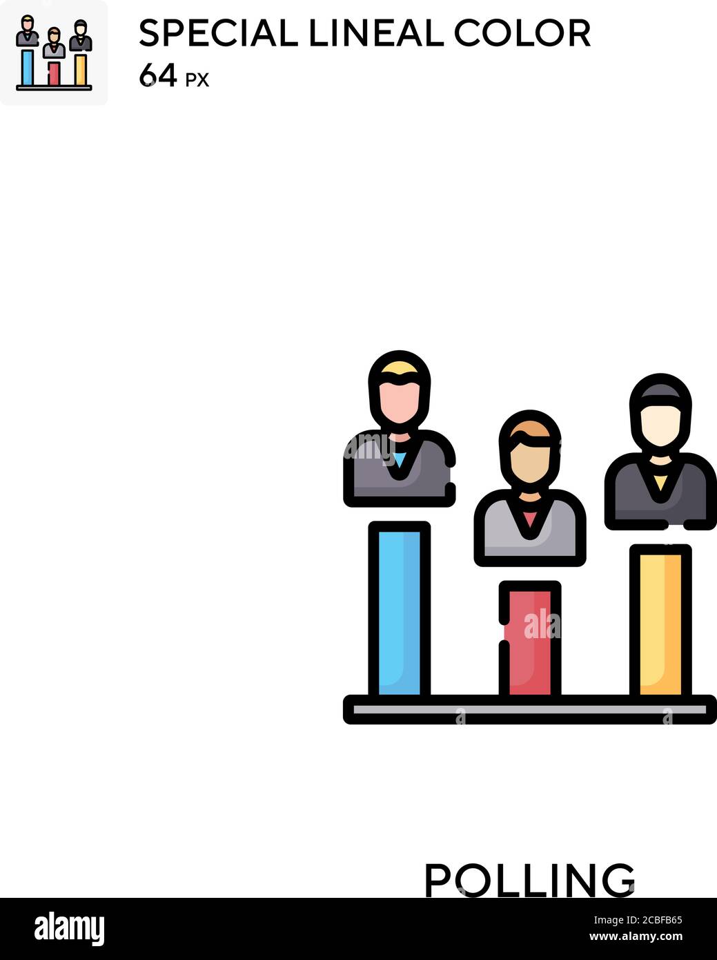 Polling Simple vector icon. Polling icons for your business project ...