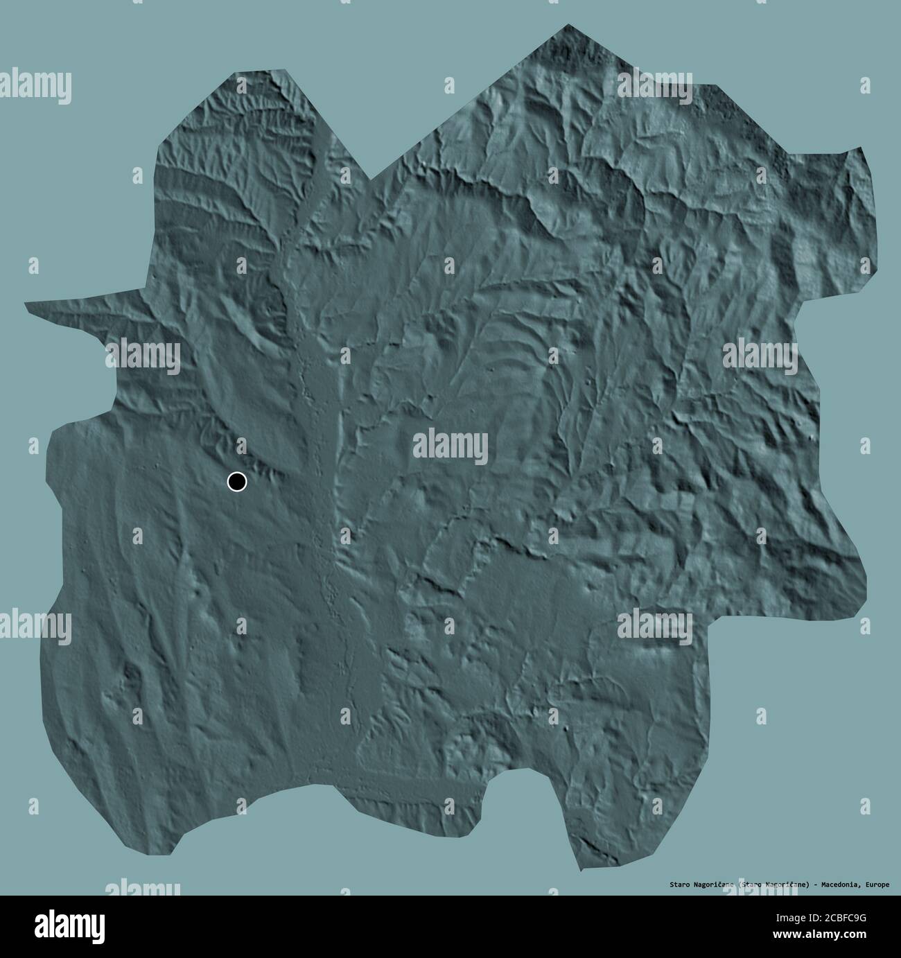Shape of Staro Nagoričane, municipality of Macedonia, with its capital
