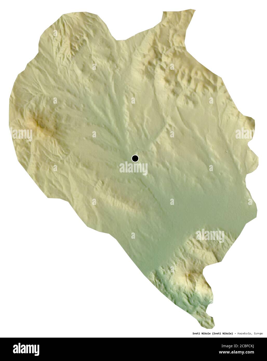 Shape of Sveti Nikole, municipality of Macedonia, with its capital ...