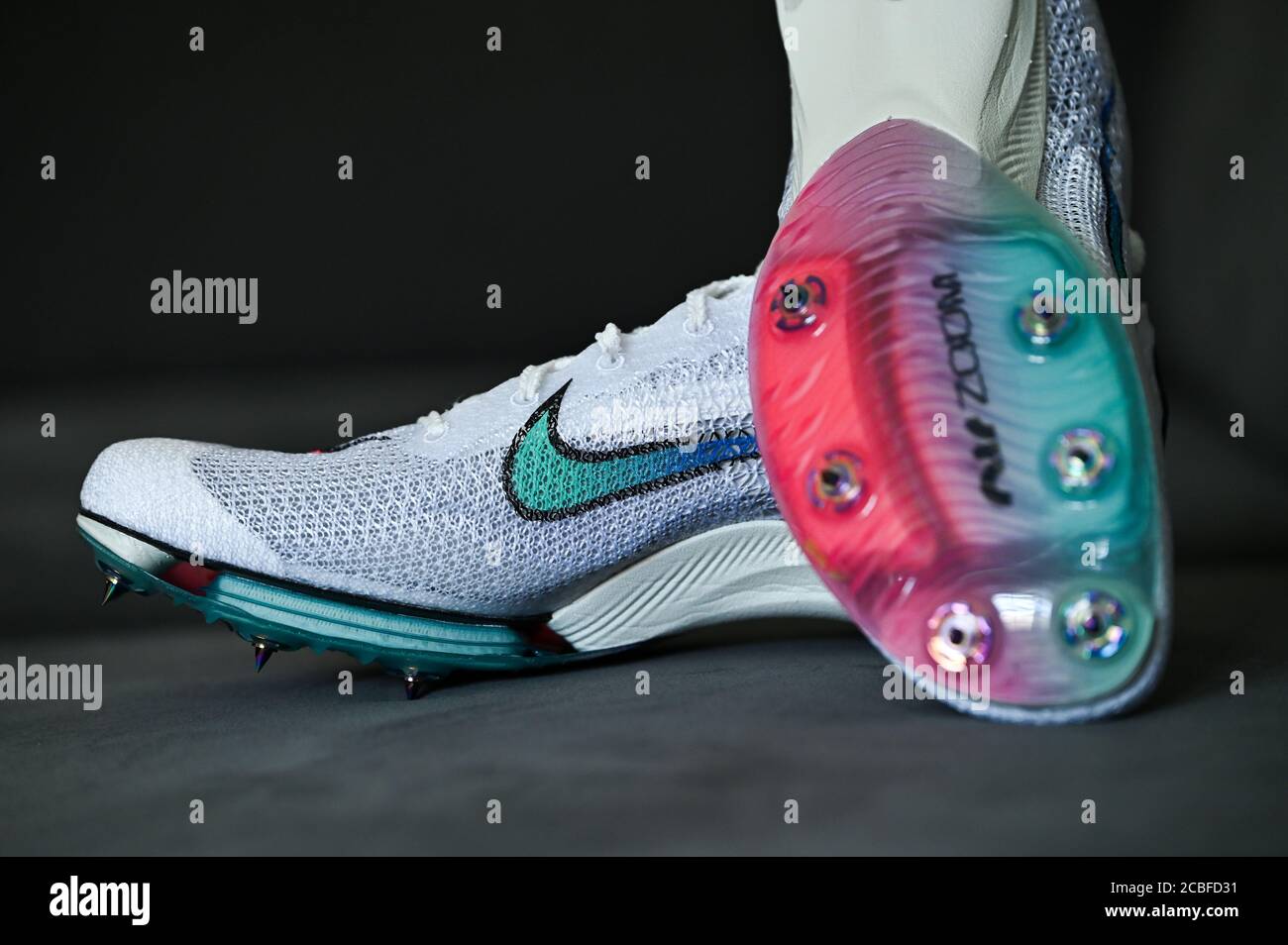 NEW YORK, USA, AUGUST 13, 2020 Nike Air Zoom Victory, distance track