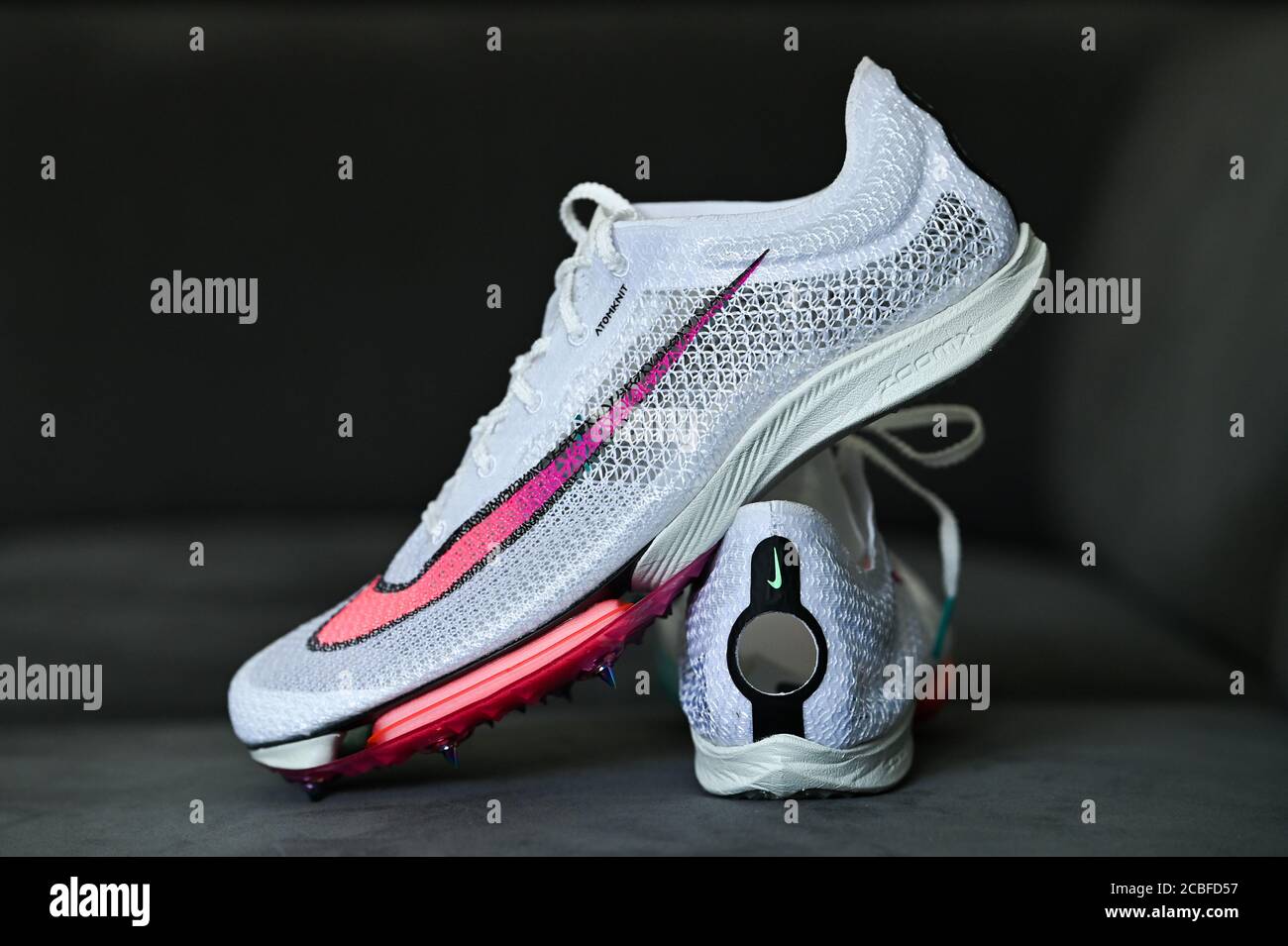 NEW YORK, USA, AUGUST 13, 2020: Nike Air Zoom Victory, distance 