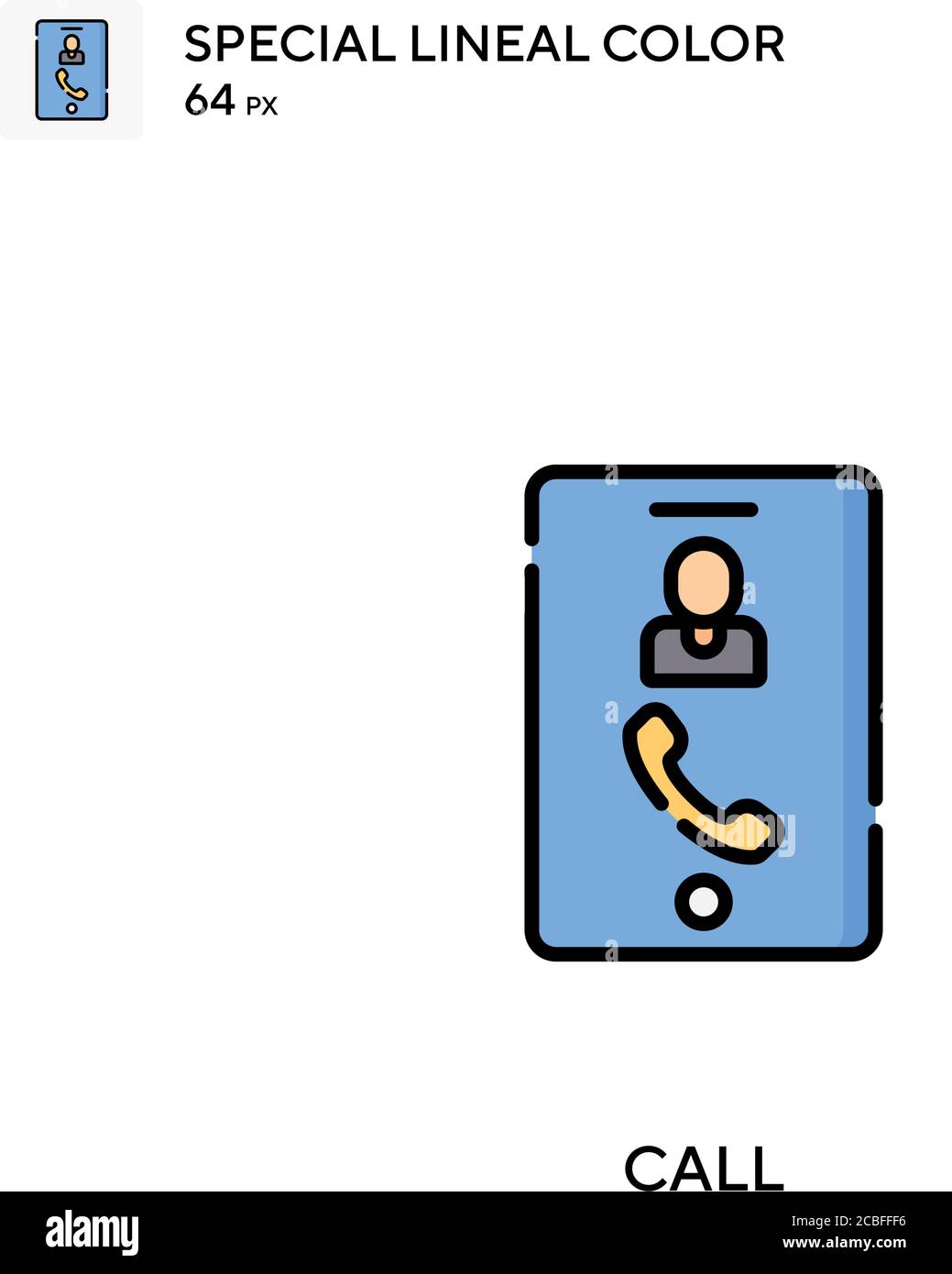 Call Simple vector icon. Call icons for your business project Stock