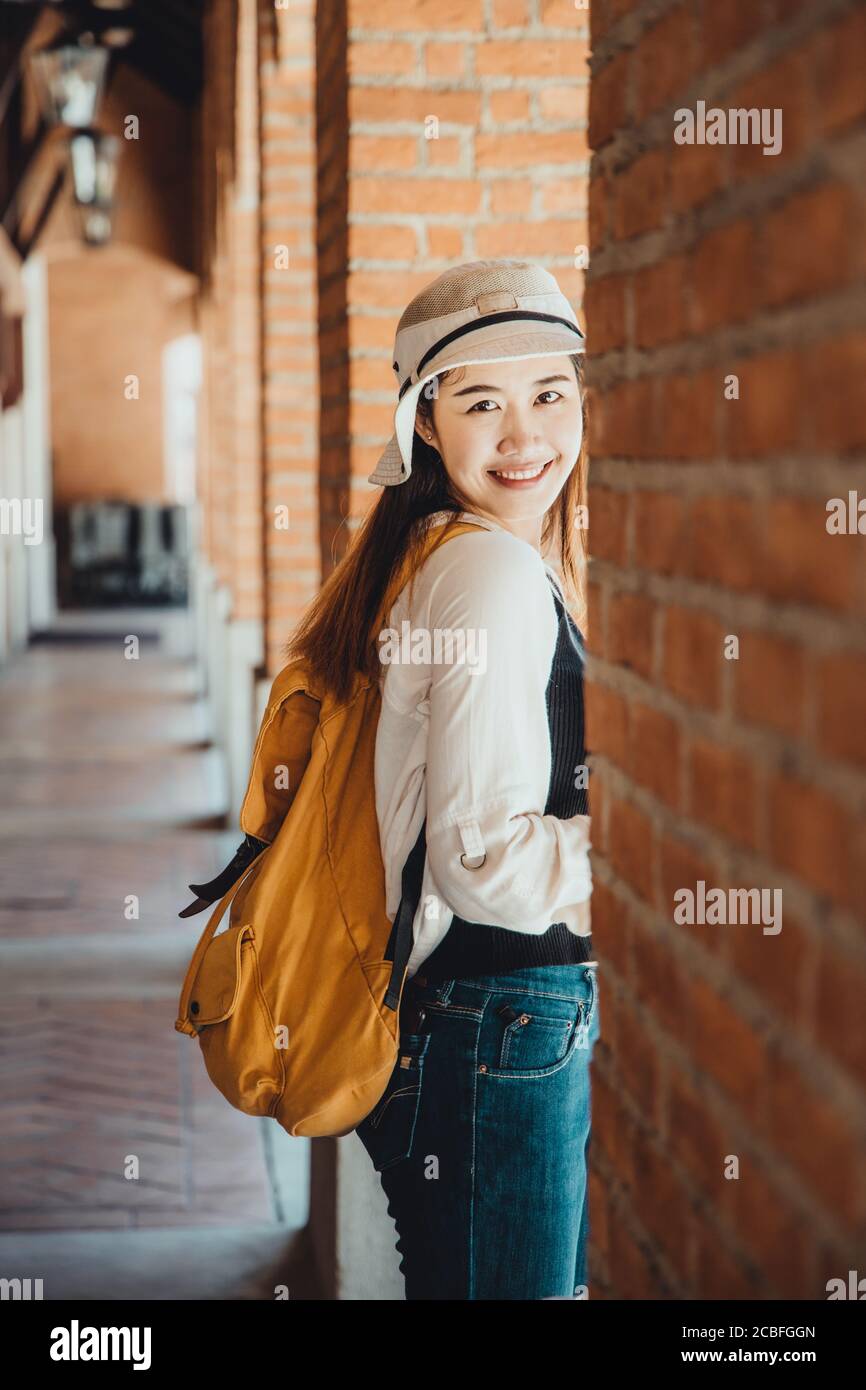 Asian girl teen cute hipster style fashion portrait holiday summer